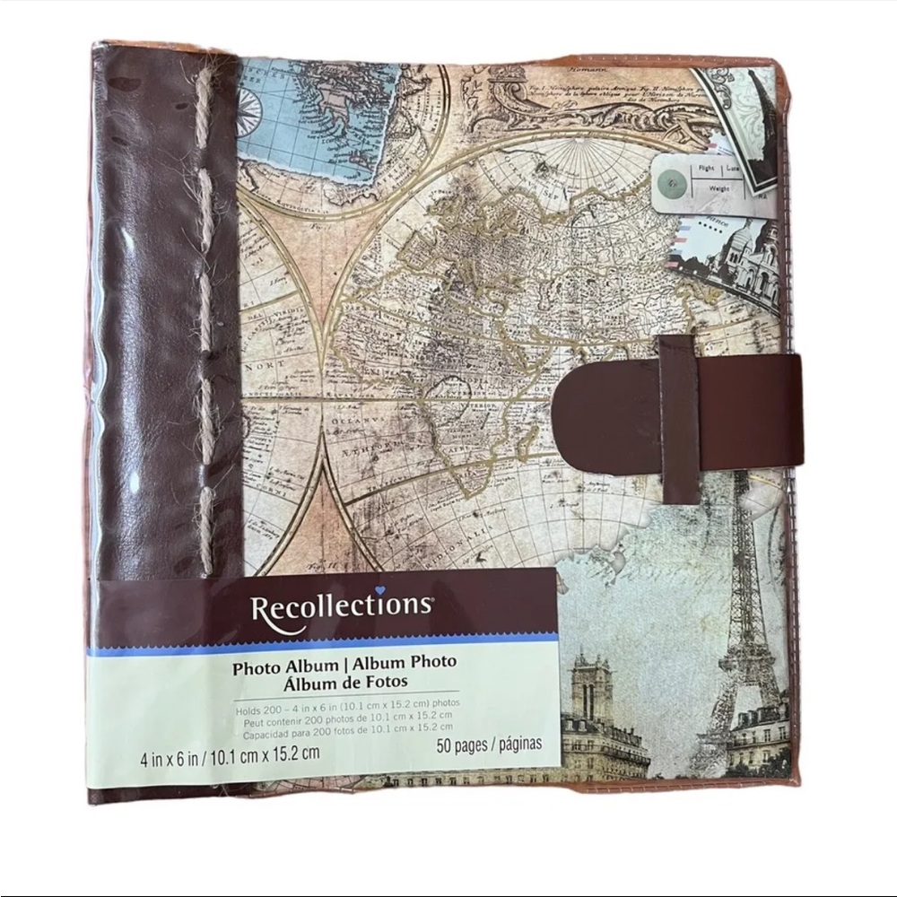 Recollection MAP Photo Album 50 Pages , Holds 200 Photos 4x6, New